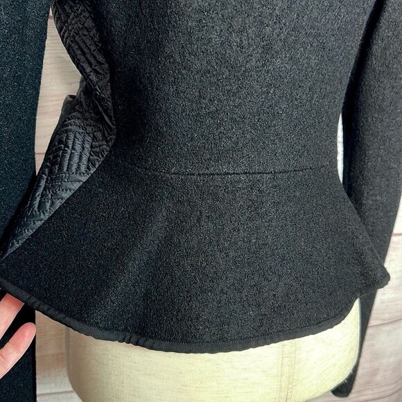 NWOT PINKO Black Short Jacket Quilted Front Full Zip size US 8 - Picture 9 of 14